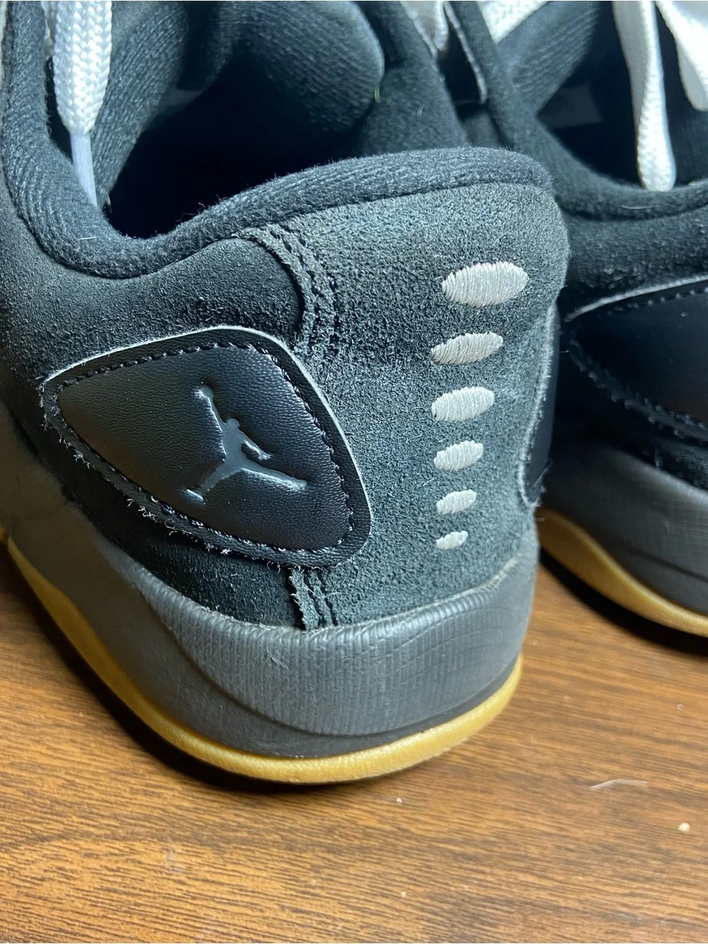 Jordan Black Suede Sneakers with White Laces